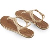 image:imageDREAM PAIRS Womens Flat Sandals Dressy Summer Stappy Comfortable Ankle Elastic TStrap Beach Thong SandalsNude