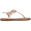 image:imageDREAM PAIRS Womens Flat Sandals Dressy Summer Stappy Comfortable Ankle Elastic TStrap Beach Thong SandalsRose Goldmetallic