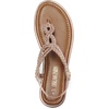 image:imageDREAM PAIRS Womens Flat Sandals Dressy Summer Stappy Comfortable Ankle Elastic TStrap Beach Thong SandalsRose Goldmetallic