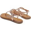 image:imageDREAM PAIRS Womens Flat Sandals Dressy Summer Stappy Comfortable Ankle Elastic TStrap Beach Thong SandalsRose Goldmetallic