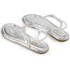 image:imageDREAM PAIRS Womens Flat Sandals Dressy Summer Stappy Comfortable Ankle Elastic TStrap Beach Thong SandalsSilver