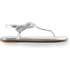 image:imageDREAM PAIRS Womens Flat Sandals Dressy Summer Stappy Comfortable Ankle Elastic TStrap Beach Thong SandalsSilver