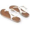 image:imageDREAM PAIRS Womens Flat Sandals Dressy Summer Stappy Comfortable Ankle Elastic TStrap Beach Thong SandalsWhite