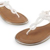 image:imageDREAM PAIRS Womens Flat Sandals Dressy Summer Stappy Comfortable Ankle Elastic TStrap Beach Thong SandalsWhite
