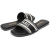 image:imageDREAM PAIRS Womens Flat Sandals Slip On Slides Sandals Square Open Toe Jacquard Braided Fashion Slides Casual Beach Slippers for SummerAll Black