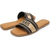 image:imageDREAM PAIRS Womens Flat Sandals Slip On Slides Sandals Square Open Toe Jacquard Braided Fashion Slides Casual Beach Slippers for SummerBlack