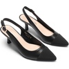 image:imageDREAM PAIRS Womens Kitten Heel Slingback Pointed Closed Toe Low Stiletto Heels Dress Bridal Elegant Wedding Pumps ShoesAll Black