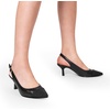 image:imageDREAM PAIRS Womens Kitten Heel Slingback Pointed Closed Toe Low Stiletto Heels Dress Bridal Elegant Wedding Pumps ShoesAll Black