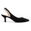 image:imageDREAM PAIRS Womens Kitten Heel Slingback Pointed Closed Toe Low Stiletto Heels Dress Bridal Elegant Wedding Pumps ShoesBlacknubuck