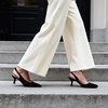 image:imageDREAM PAIRS Womens Kitten Heel Slingback Pointed Closed Toe Low Stiletto Heels Dress Bridal Elegant Wedding Pumps ShoesBlacknubuck