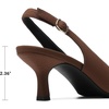 image:imageDREAM PAIRS Womens Kitten Heel Slingback Pointed Closed Toe Low Stiletto Heels Dress Bridal Elegant Wedding Pumps ShoesBrownsuede