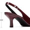 image:imageDREAM PAIRS Womens Kitten Heel Slingback Pointed Closed Toe Low Stiletto Heels Dress Bridal Elegant Wedding Pumps ShoesBurgundy
