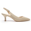 image:imageDREAM PAIRS Womens Kitten Heel Slingback Pointed Closed Toe Low Stiletto Heels Dress Bridal Elegant Wedding Pumps ShoesGoldglitter