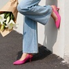 image:imageDREAM PAIRS Womens Kitten Heel Slingback Pointed Closed Toe Low Stiletto Heels Dress Bridal Elegant Wedding Pumps ShoesHot Pink