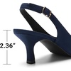 image:imageDREAM PAIRS Womens Kitten Heel Slingback Pointed Closed Toe Low Stiletto Heels Dress Bridal Elegant Wedding Pumps ShoesNavysuede1