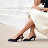image:imageDREAM PAIRS Womens Kitten Heel Slingback Pointed Closed Toe Low Stiletto Heels Dress Bridal Elegant Wedding Pumps ShoesNavysuede1