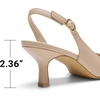 image:imageDREAM PAIRS Womens Kitten Heel Slingback Pointed Closed Toe Low Stiletto Heels Dress Bridal Elegant Wedding Pumps ShoesNude