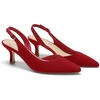 image:imageDREAM PAIRS Womens Kitten Heel Slingback Pointed Closed Toe Low Stiletto Heels Dress Bridal Elegant Wedding Pumps ShoesRedsuede