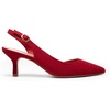 image:imageDREAM PAIRS Womens Kitten Heel Slingback Pointed Closed Toe Low Stiletto Heels Dress Bridal Elegant Wedding Pumps ShoesRedsuede