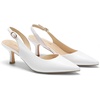 image:imageDREAM PAIRS Womens Kitten Heel Slingback Pointed Closed Toe Low Stiletto Heels Dress Bridal Elegant Wedding Pumps ShoesWhite