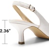 image:imageDREAM PAIRS Womens Kitten Heel Slingback Pointed Closed Toe Low Stiletto Heels Dress Bridal Elegant Wedding Pumps ShoesWhitepu
