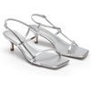 image:imageDREAM PAIRS Womens Low Kitten Heels Square Open Toe Ankle Strap Party Wedding Dressy 216 Inch 2026 Sandals Shoes With Quiet Heel CapSilver