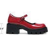 image:imageDREAM PAIRS Womens Mary Janes Shoes Platform Dress Low Heel Chunky Pumps Round Toe Ankle Strap Pumps Shoes Oxfords EstherRed