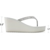 image:imageDREAM PAIRS Womens Platform Flip Flop Rhinestones Arch Support Comfortable Soft Cushion Wedge Flip Flops Summer Thong SandalsGrey