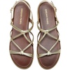 image:imageDREAM PAIRS Womens Sandals Cross Strappy Gladiator Dress Flat Sandals Daily Casual Comfortable Summer ShoesGoldpu