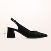 image:imageDREAM PAIRS Womens Slingback Chunky Heels for Women Comfortable Pointed Closed Toe Block Heels Wedding Party Womens Pumps Business Casual Work Dress ShoesBlacksuede