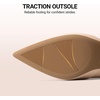 image:imageDREAM PAIRS Womens Slingback Chunky Heels for Women Comfortable Pointed Closed Toe Block Heels Wedding Party Womens Pumps Business Casual Work Dress ShoesNude