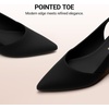 image:imageDREAM PAIRS Womens Slingback Chunky Heels for Women Comfortable Pointed Closed Toe Block Heels Wedding Party Womens Pumps Business Casual Work Dress ShoesBlacksuede
