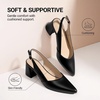 image:imageDREAM PAIRS Womens Slingback Chunky Heels for Women Comfortable Pointed Closed Toe Block Heels Wedding Party Womens Pumps Business Casual Work Dress ShoesBlackpu