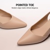 image:imageDREAM PAIRS Womens Slingback Chunky Heels for Women Comfortable Pointed Closed Toe Block Heels Wedding Party Womens Pumps Business Casual Work Dress ShoesNude