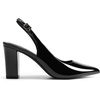 image:imageDREAM PAIRS Womens Slingback Heels Chunky Block Heels Pointed Toe Closed Toe Pumps Comfortable Work Office Business ShoesBlackpat
