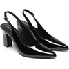 image:imageDREAM PAIRS Womens Slingback Heels Chunky Block Heels Pointed Toe Closed Toe Pumps Comfortable Work Office Business ShoesBlackpat