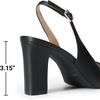 image:imageDREAM PAIRS Womens Slingback Heels Chunky Block Heels Pointed Toe Closed Toe Pumps Comfortable Work Office Business ShoesBlackpu
