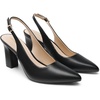image:imageDREAM PAIRS Womens Slingback Heels Chunky Block Heels Pointed Toe Closed Toe Pumps Comfortable Work Office Business ShoesBlackpu
