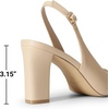 image:imageDREAM PAIRS Womens Slingback Heels Chunky Block Heels Pointed Toe Closed Toe Pumps Comfortable Work Office Business ShoesNude