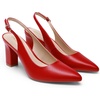 image:imageDREAM PAIRS Womens Slingback Heels Chunky Block Heels Pointed Toe Closed Toe Pumps Comfortable Work Office Business ShoesRed