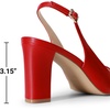 image:imageDREAM PAIRS Womens Slingback Heels Chunky Block Heels Pointed Toe Closed Toe Pumps Comfortable Work Office Business ShoesRed