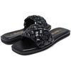image:imageDREAM PAIRS Womens Square Open Toe Slide Sandals Cute Slip on Braided Slides Flat Sandals for SummerBlackWeave