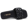 image:imageDREAM PAIRS Womens Square Open Toe Slide Sandals Cute Slip on Braided Slides Flat Sandals for SummerBlackWeave