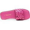 image:imageDREAM PAIRS Womens Square Open Toe Slide Sandals Cute Slip on Braided Slides Flat Sandals for SummerHot Pink