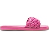 image:imageDREAM PAIRS Womens Square Open Toe Slide Sandals Cute Slip on Braided Slides Flat Sandals for SummerHot Pink