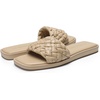 image:imageDREAM PAIRS Womens Square Open Toe Slide Sandals Cute Slip on Braided Slides Flat Sandals for SummerLight Nude