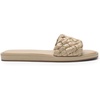 image:imageDREAM PAIRS Womens Square Open Toe Slide Sandals Cute Slip on Braided Slides Flat Sandals for SummerLight Nude