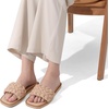 image:imageDREAM PAIRS Womens Square Open Toe Slide Sandals Cute Slip on Braided Slides Flat Sandals for SummerNudeWeave
