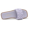 image:imageDREAM PAIRS Womens Square Open Toe Slide Sandals Cute Slip on Braided Slides Flat Sandals for SummerPurpleWeave