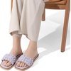 image:imageDREAM PAIRS Womens Square Open Toe Slide Sandals Cute Slip on Braided Slides Flat Sandals for SummerPurpleWeave